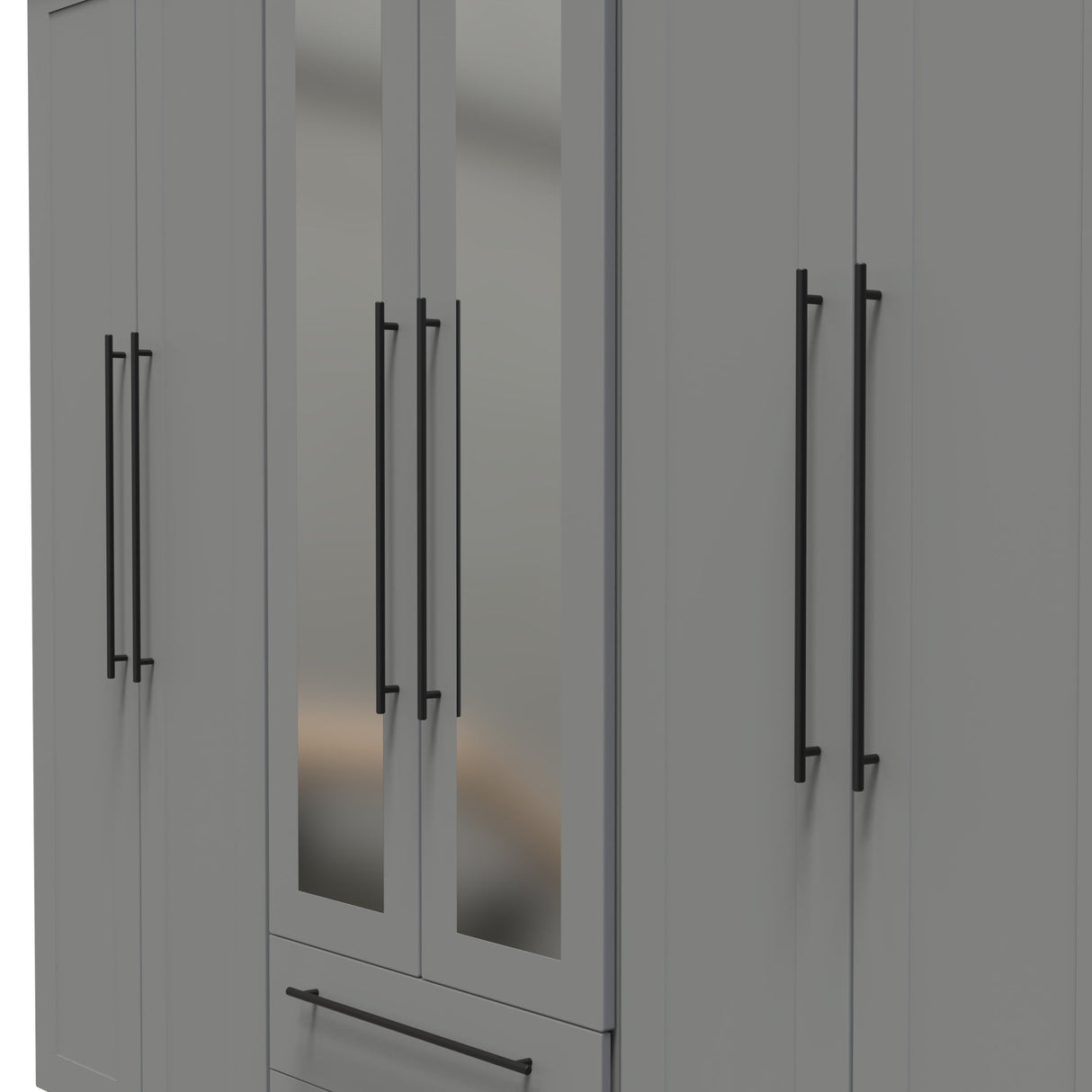 Beverley 6 Door 2 Drawer Mirrored Wardrobe - Welcome Furniture
