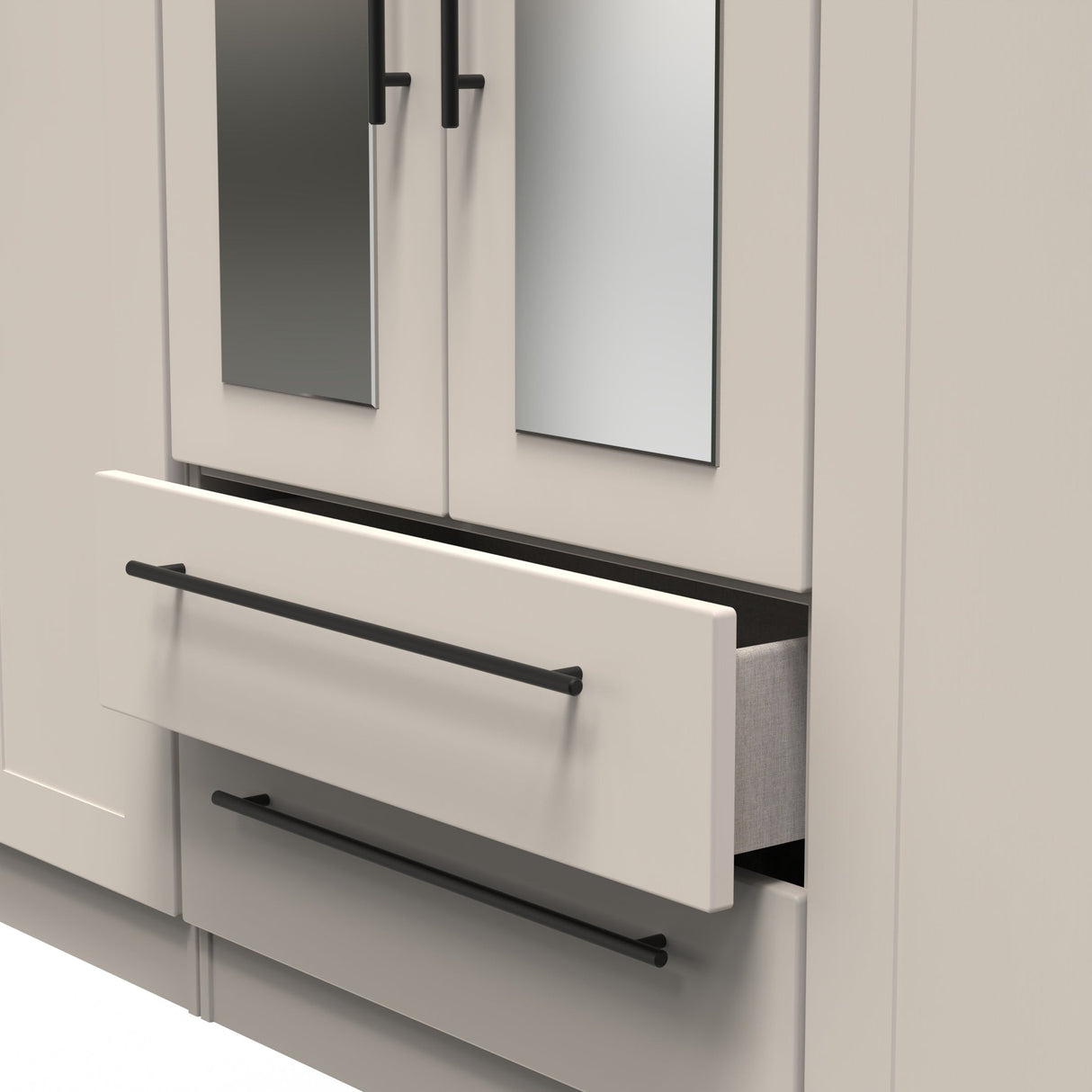 Beverley 6 Door 2 Drawer Mirrored Wardrobe - Welcome Furniture