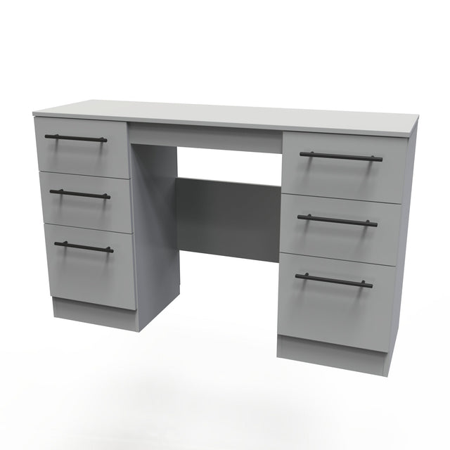 Beverley 6 Drawer Kneehole Vanity Dressing Table - Welcome Furniture