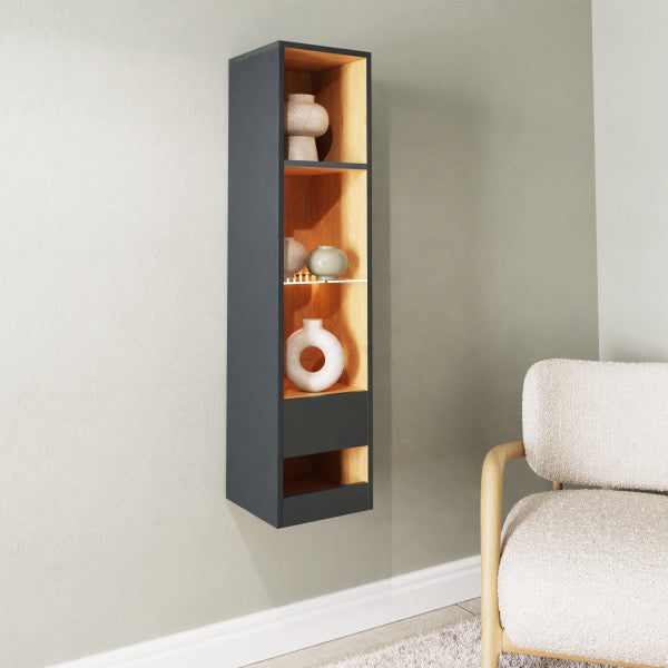 Leon Tall Shelf Unit with LED Lighting