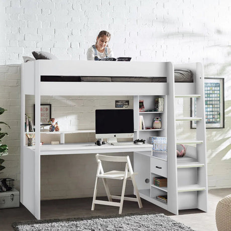 Blaze Gaming High Sleeper Bed Frame with Desk - Julian Bowen
