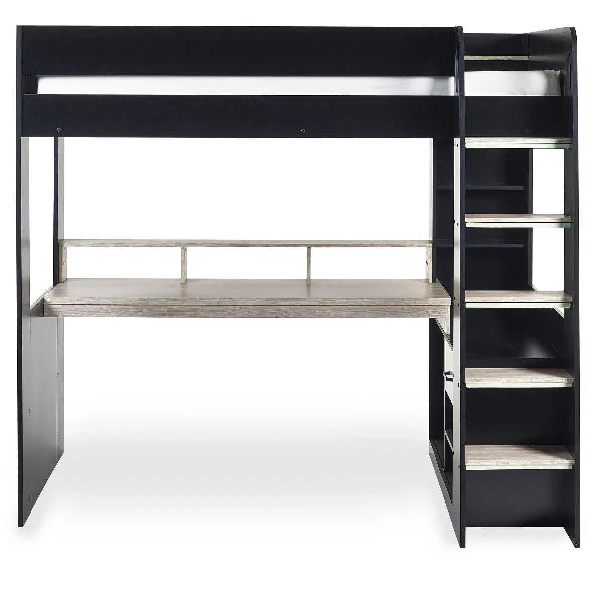 Blaze Gaming High Sleeper Bed Frame with Desk - Julian Bowen