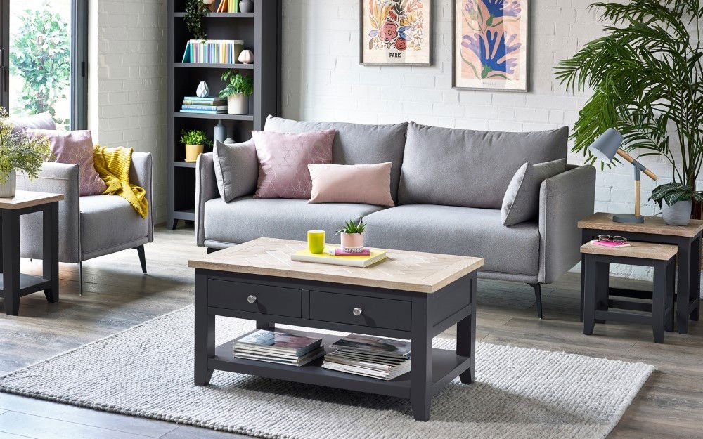 Bordeaux 2 Drawer Coffee Table - Julian Bowen