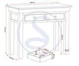 Bordeaux 2 Drawer Console Table - Seconique