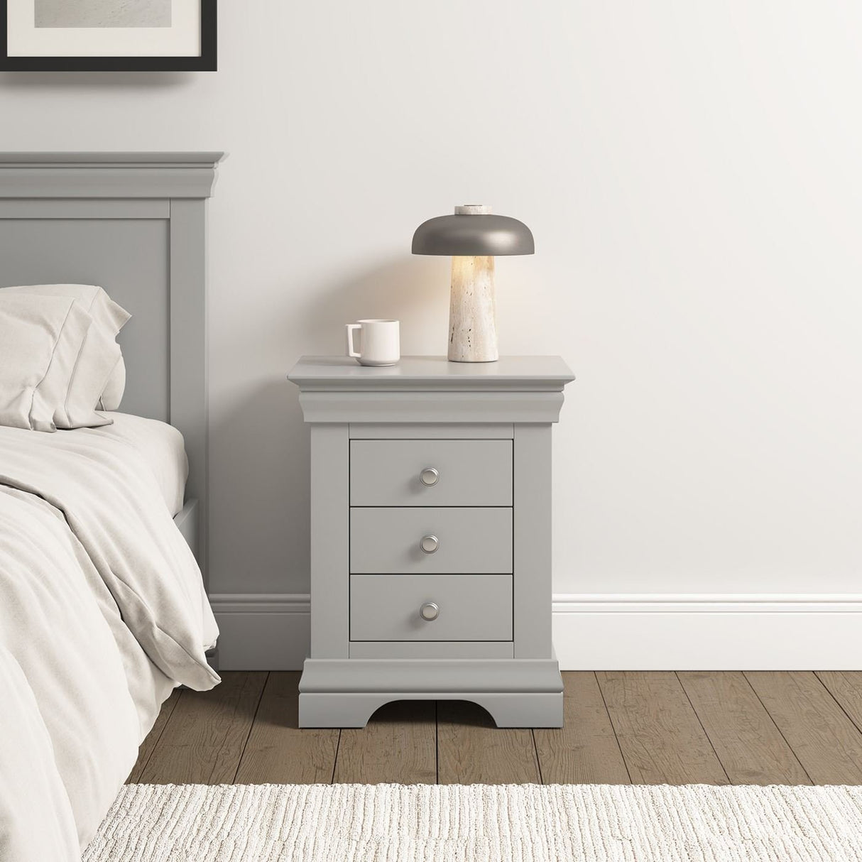 Bordeaux 3 Drawer Bedside - Seconique