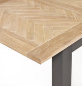 Bordeaux Herringbone Extending Dining Table - Julian Bowen
