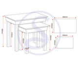 Bordeaux Nest of 2 Tables - Seconique