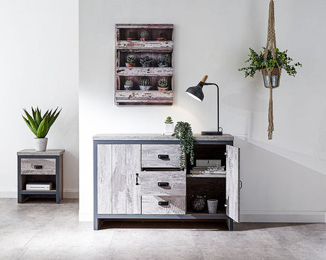 Boston Grey 2 Door 3 Drawer Sideboard