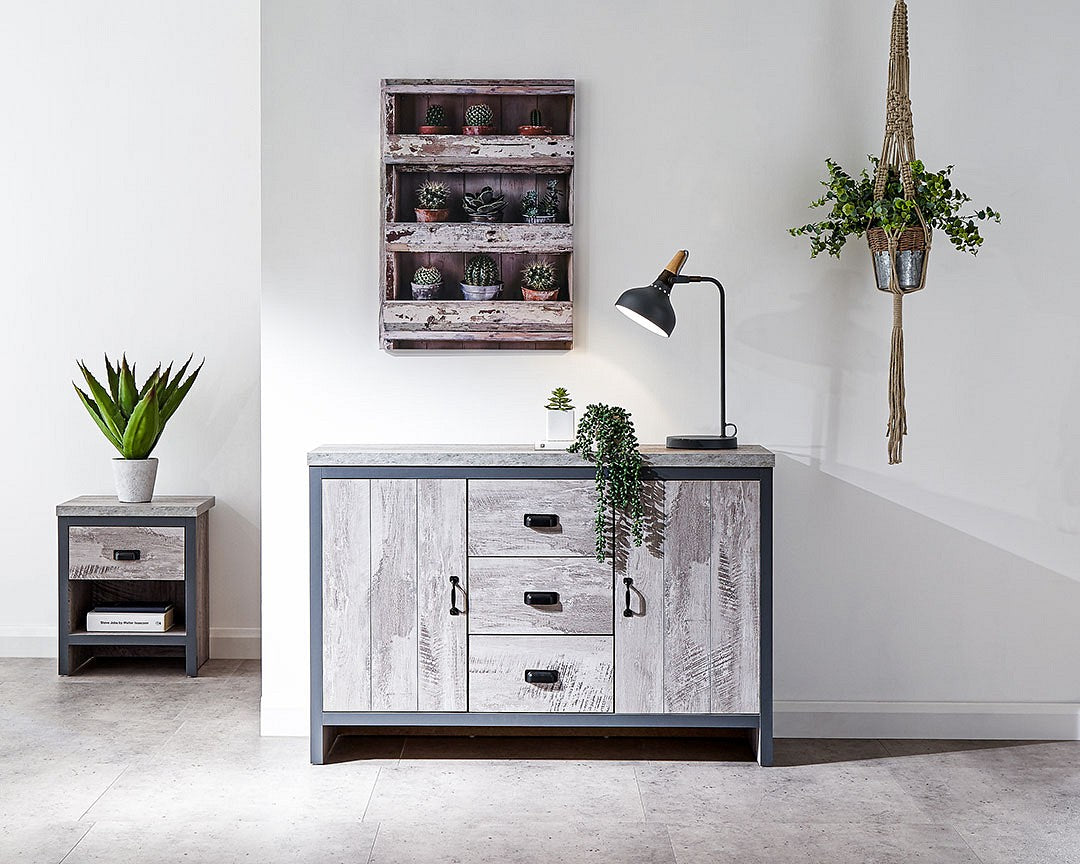 Boston Grey 2 Door 3 Drawer Sideboard