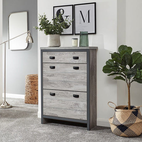 Boston 2 Tier 1 Drawer Shoe Cabinet - GFW