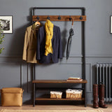 Boston Hallway Coat Stand with Bench - Julian Bowen