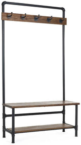 Boston Hallway Coat Stand with Bench - Julian Bowen
