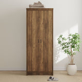 Boston Knotty Oak Wood Effect 2 Door Double Wardrobe - GFW