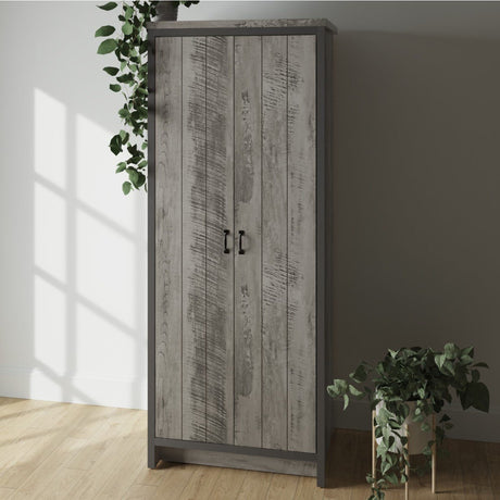 Boston Reclaimed Wood Effect 2 Door Wardrobe - GFW