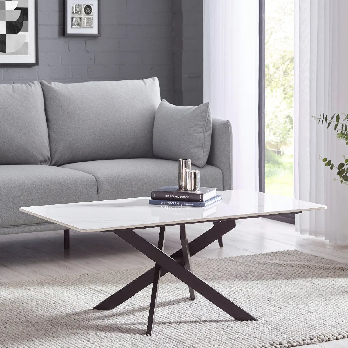 Bradley Marble Coffee Table - Julian Bowen