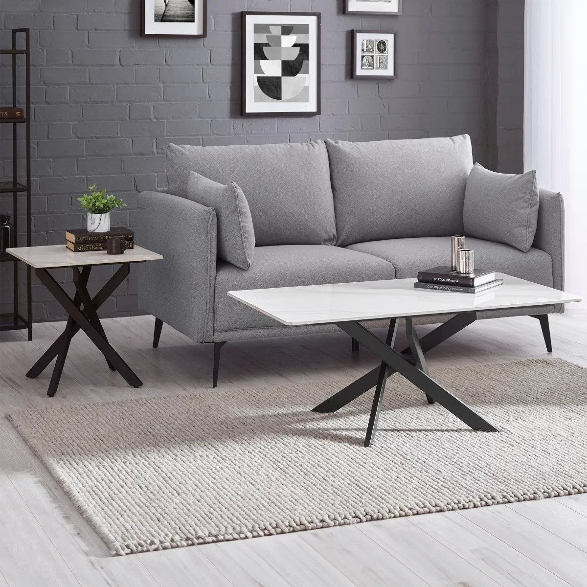 Bradley Marble Coffee Table - Julian Bowen
