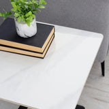 Bradley Marble Lamp Table - Julian Bowen