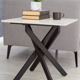 Bradley Marble Lamp Table - Julian Bowen