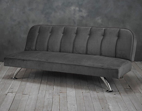 Brighton 3 Seater Velvet Clic Clac Sofa Bed - LPD