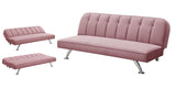 Brighton 3 Seater Velvet Clic Clac Sofa Bed - LPD