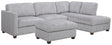 Brittany Right Hand Corner Terminal Sofa and Footstool - TGC