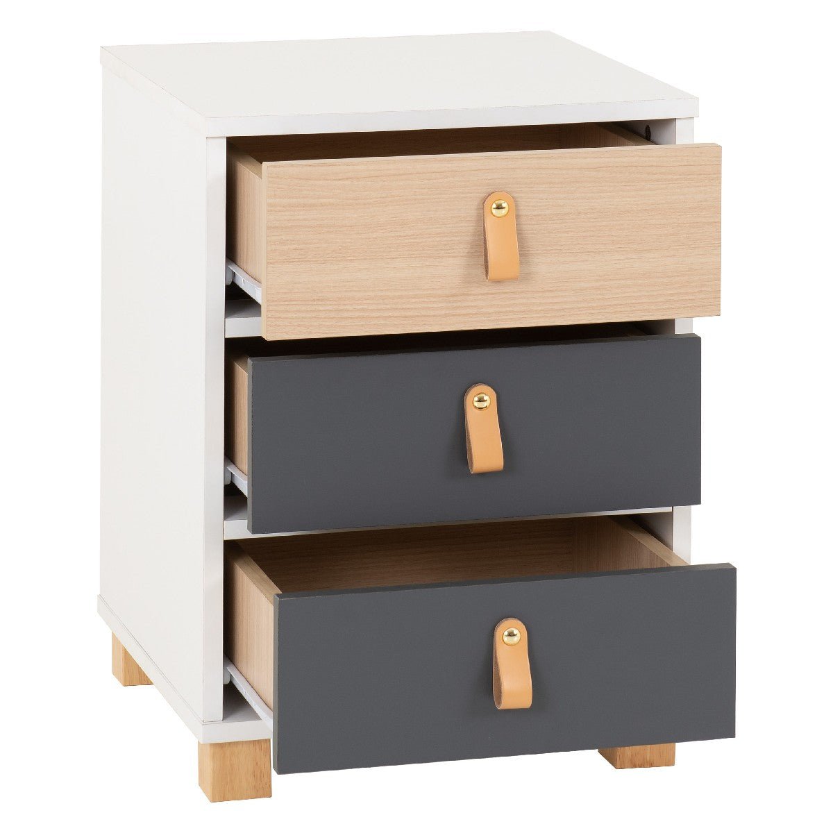 Brooklyn 3 Drawer Bedside - Seconique