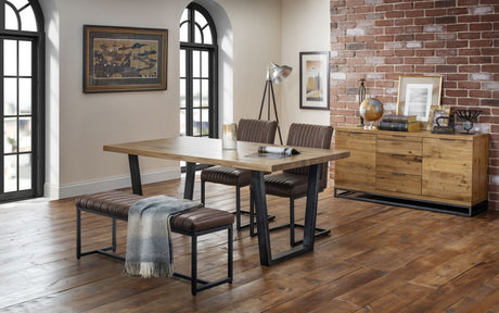 Brooklyn Dining Set, Bench and 2 Chairs - Julian Bowen