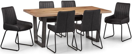Brooklyn Dining Set with 6 Soho Chairs - Julian Bowen