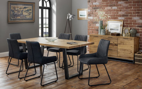 Brooklyn Dining Set with 6 Soho Chairs - Julian Bowen