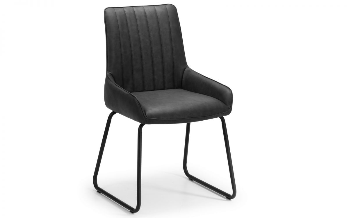 Brooklyn Round Dining Table with 4 Soho Chairs - Julian Bowen
