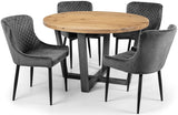 Brooklyn Round & Luxe Chairs Dining Set - Julian Bowen