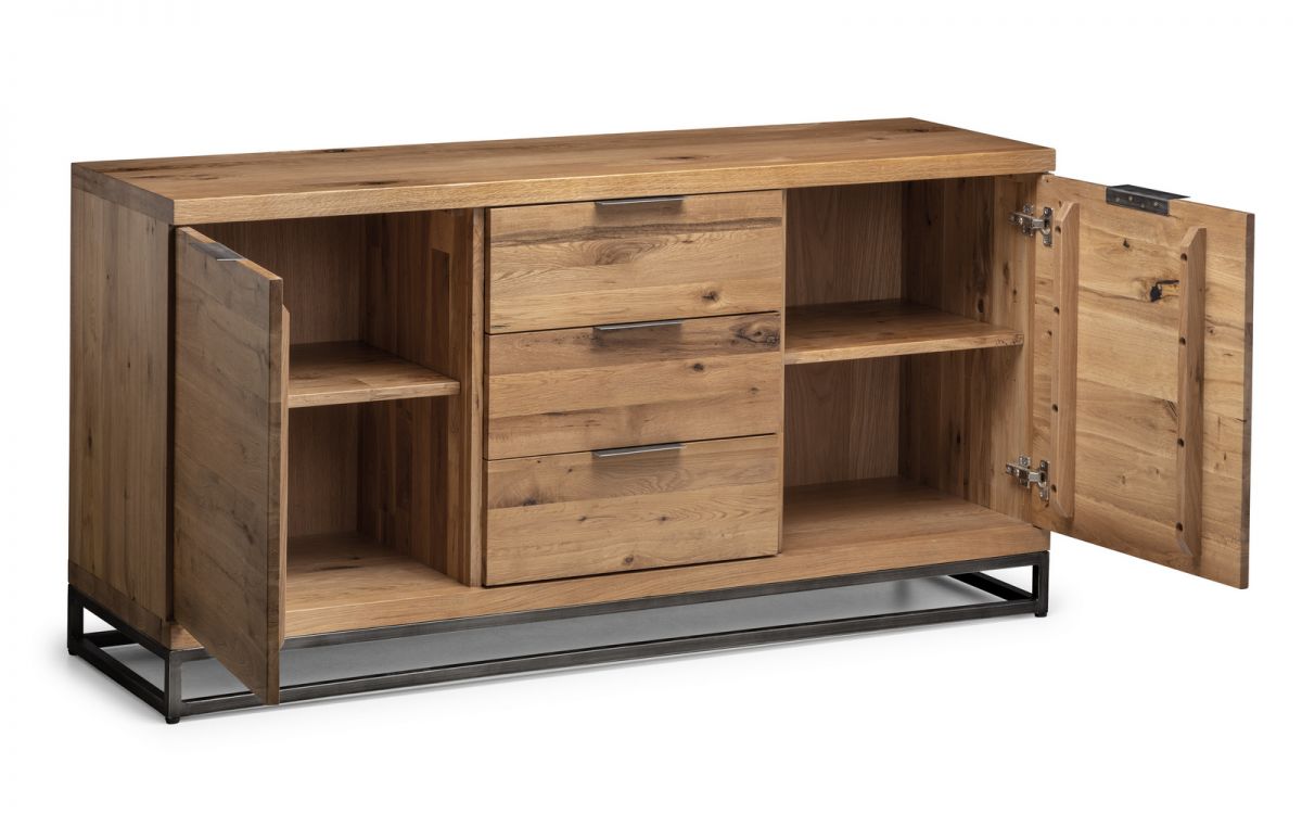 Brooklyn Solid Oak 2 Door 3 Drawer Sideboard