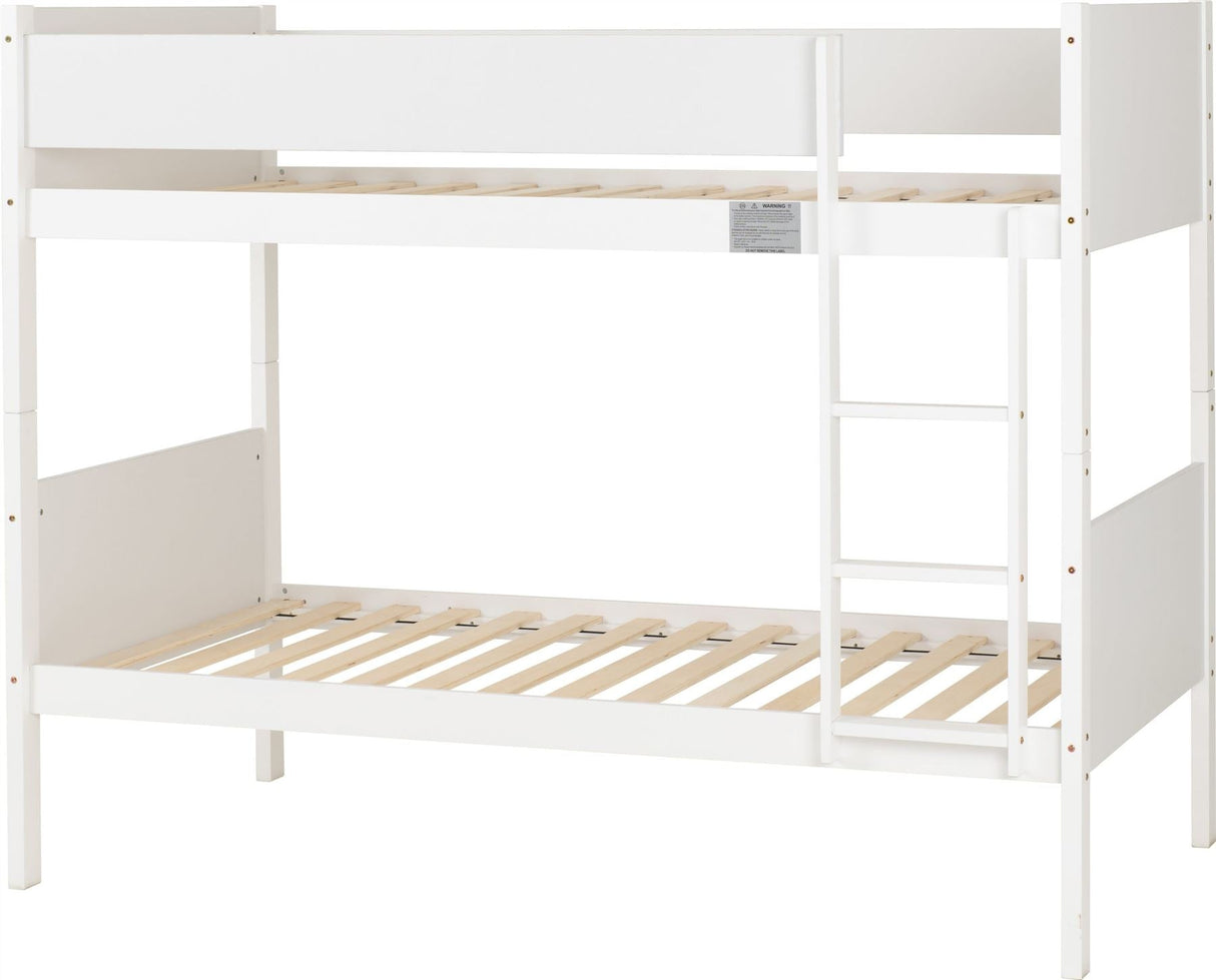 Bruno 3ft Single Bunk Bed White - Seconique