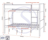 Bruno 3ft Single Bunk Bed White - Seconique
