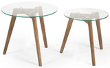 Bryant Nest of 2 Glass Tables - Julian Bowen