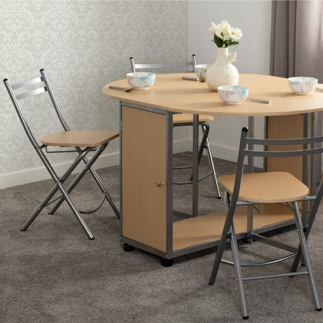 Budget Butterfly Folding Space Saving Dining Set - Seconique