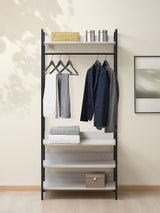 Alva Open Wardrobes with 2 Drawers & 4 Shelves Set