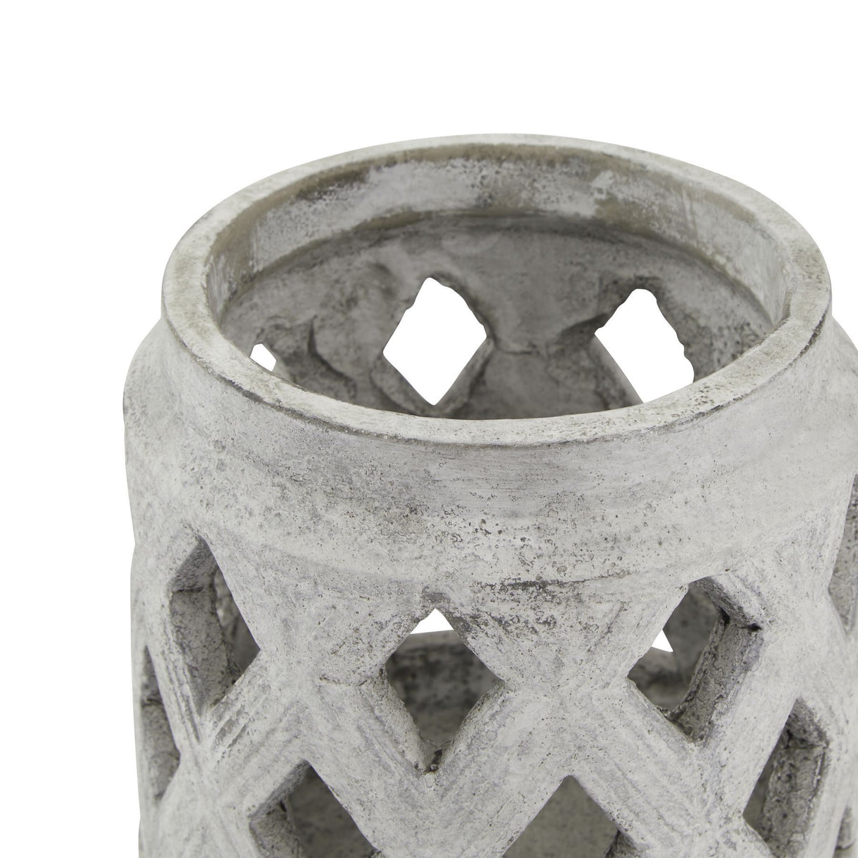 Athena Stone Lattice Ceramic Lantern