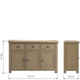 Acadia 3 Door 3 Drawer Large Sideboard