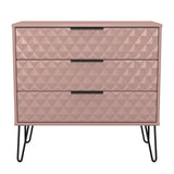 Harlequin 3 Drawer Chest with Black Hairpin Legs