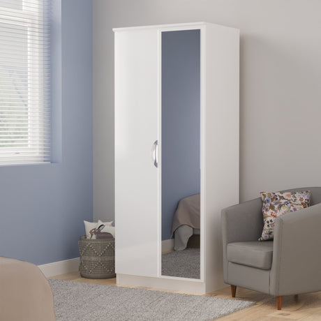Camden 2 Door Mirrored Wardrobe - Welcome Furniture