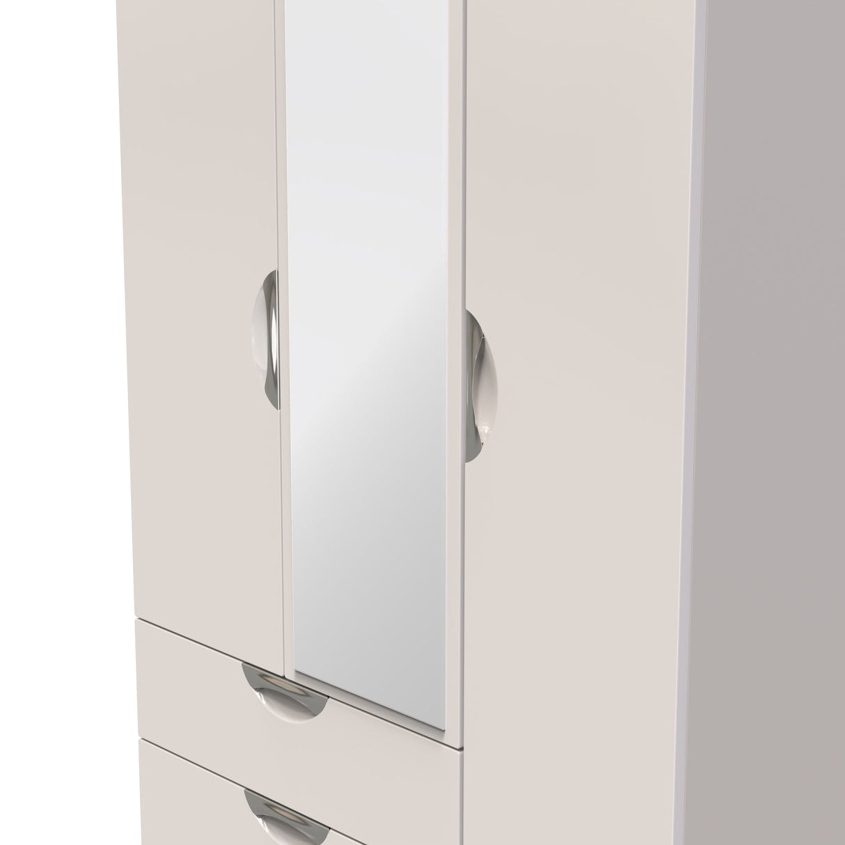 Camden 3 Door 2 Drawer Mirrored Wardrobe - Welcome Furniture