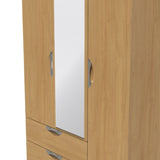 Camden 3 Door 2 Drawer Mirrored Wardrobe - Welcome Furniture