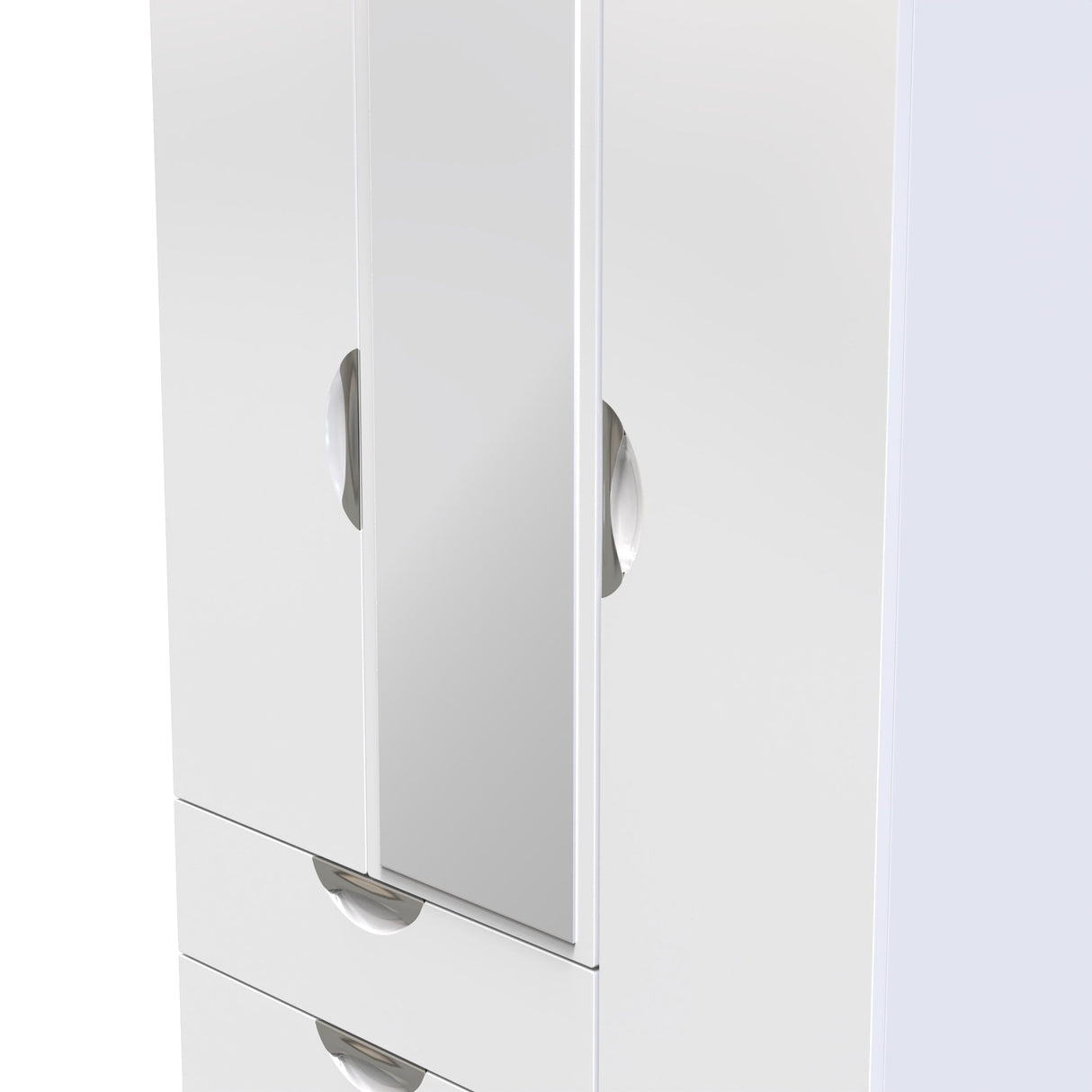Camden 3 Door 2 Drawer Mirrored Wardrobe - Welcome Furniture