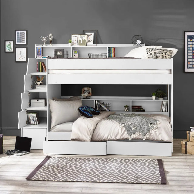 Camelot Staircase 3ft Bunk Bed - Julian Bowen