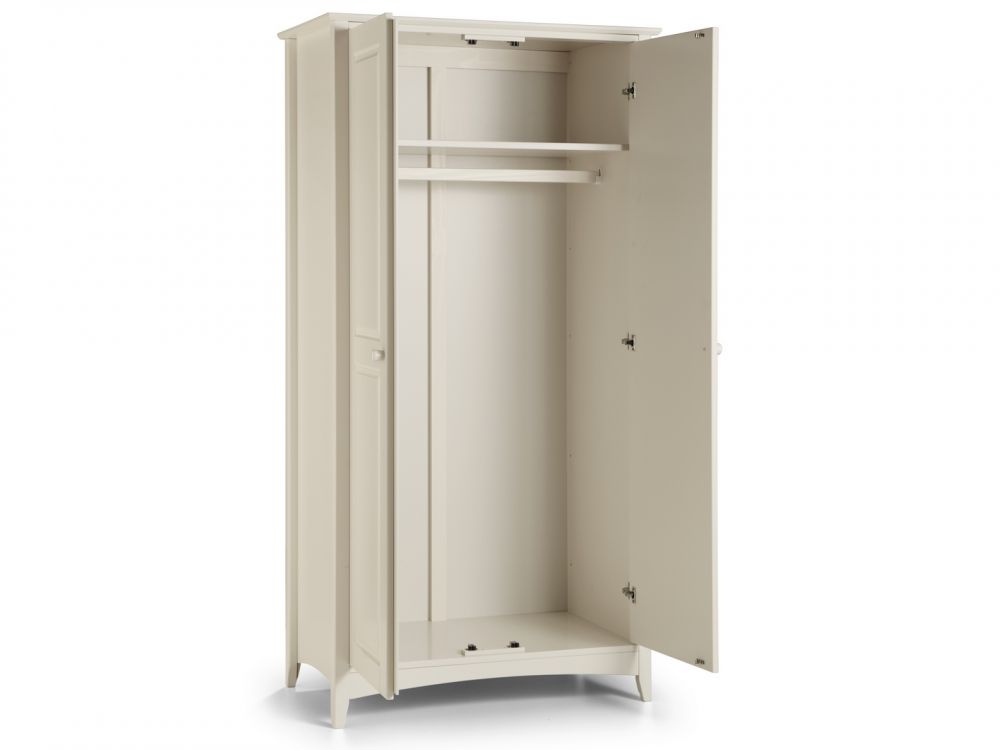 Cameo Stone White 2 Door Wardrobe