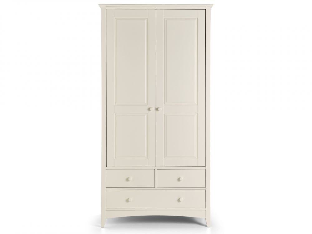 Cameo Stone White 2 Door 3 Drawer Wardrobe