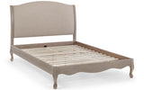 Camille Oatmeal Linen and Limed Oak Bed Frame