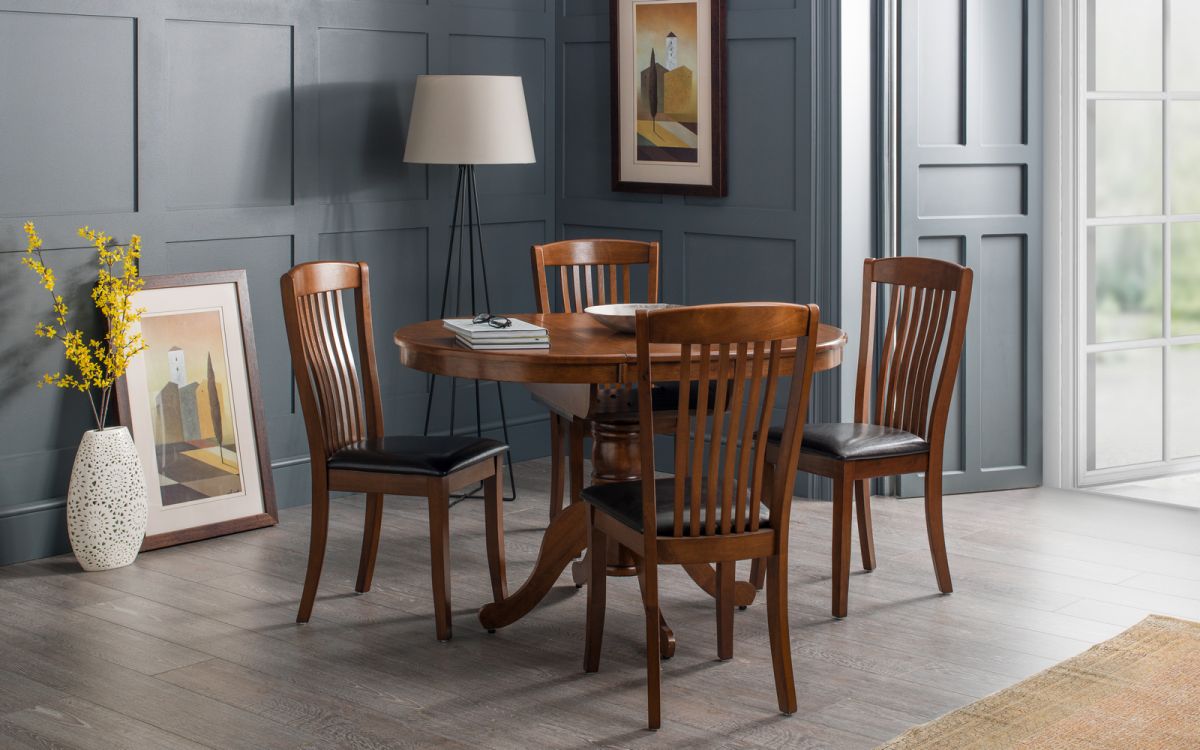 Canterbury Round Extending Oval Dining Table - Julian Bowen