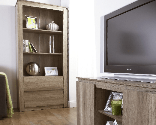 Canyon Oak 2 Drawer Bookcase - GFW